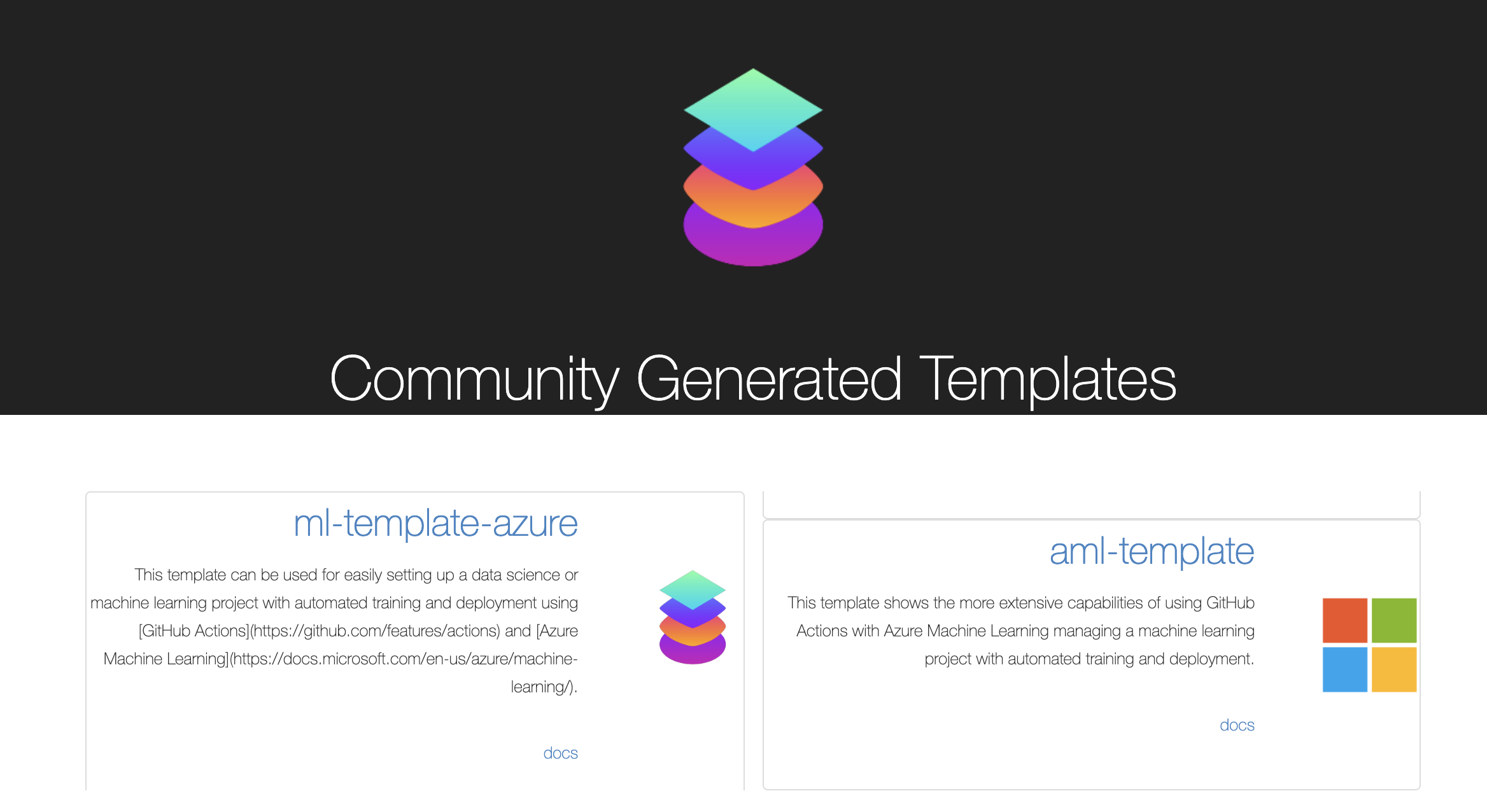 Settings for a repository